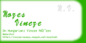mozes vincze business card